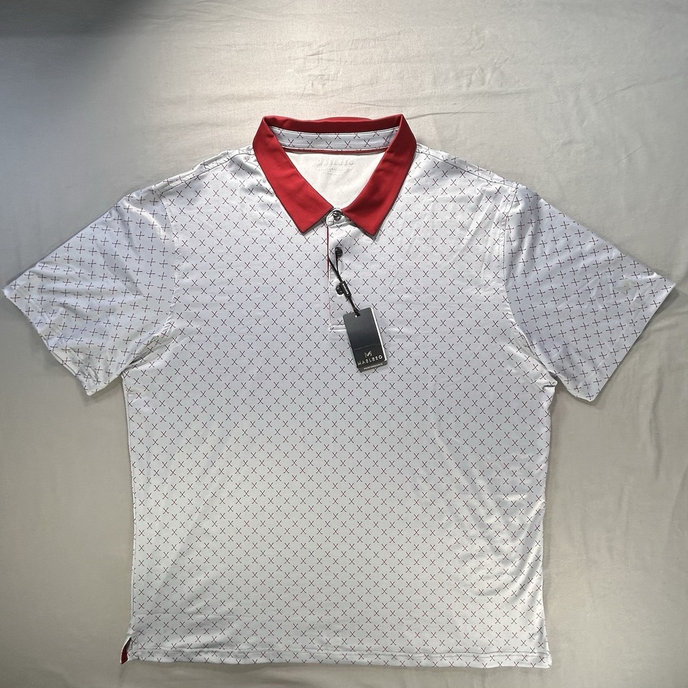Maelreg Performance Short Sleeve Gray Golf Polo Men's 2XL Athleisure Active Wear